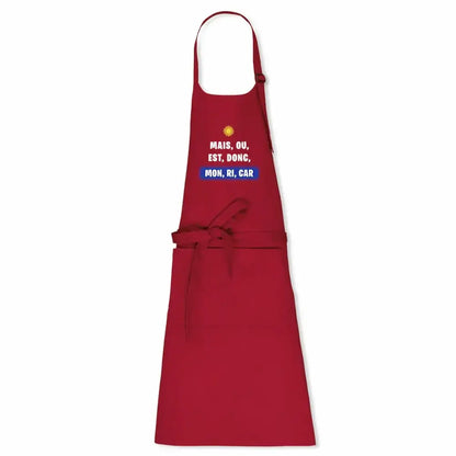 Tablier en coton biologique Mais, ou, est, donc, mon, ri, car