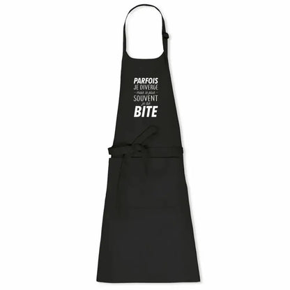 Tablier en coton biologique Parfois je diverge