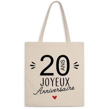 Totebag 20 Ans Joyeux Anniversaire
