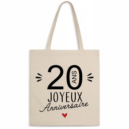 Totebag 20 Ans Joyeux Anniversaire