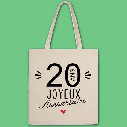 Totebag 20 Ans Joyeux Anniversaire