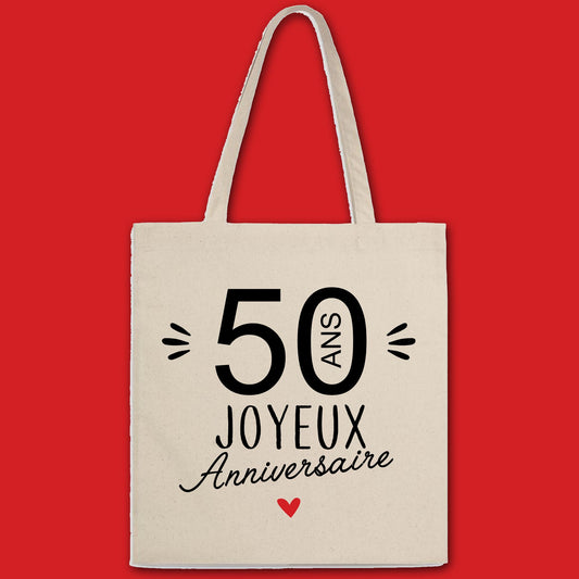 Totebag 50 Ans Joyeux Anniversaire