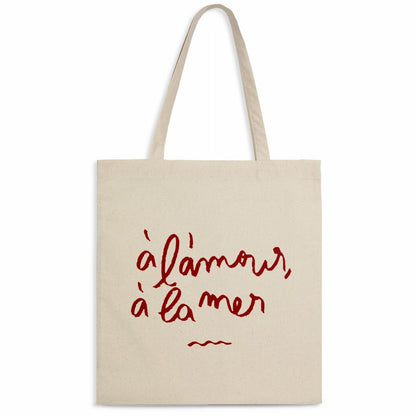 Totebag en Coton Bio à l'amour à la mer