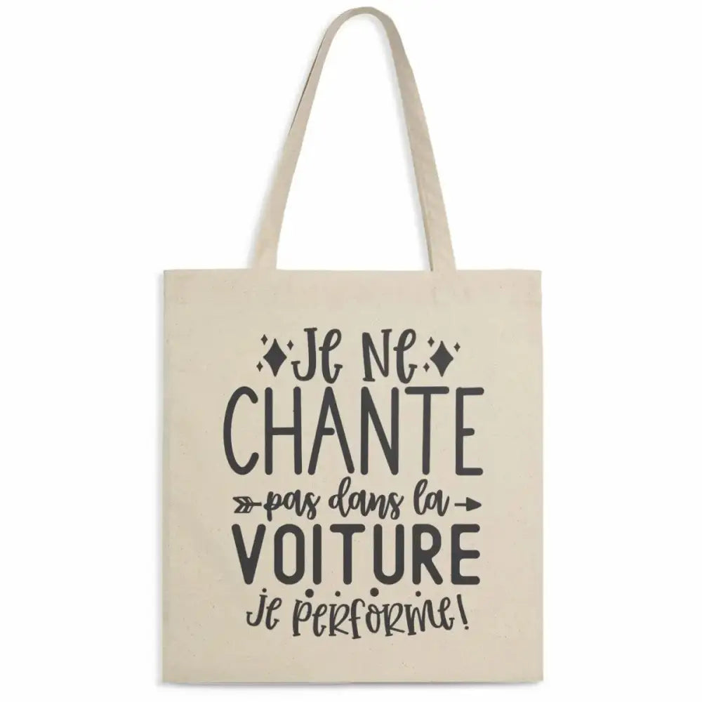 Totebag en Coton Bio Je ne chante pas