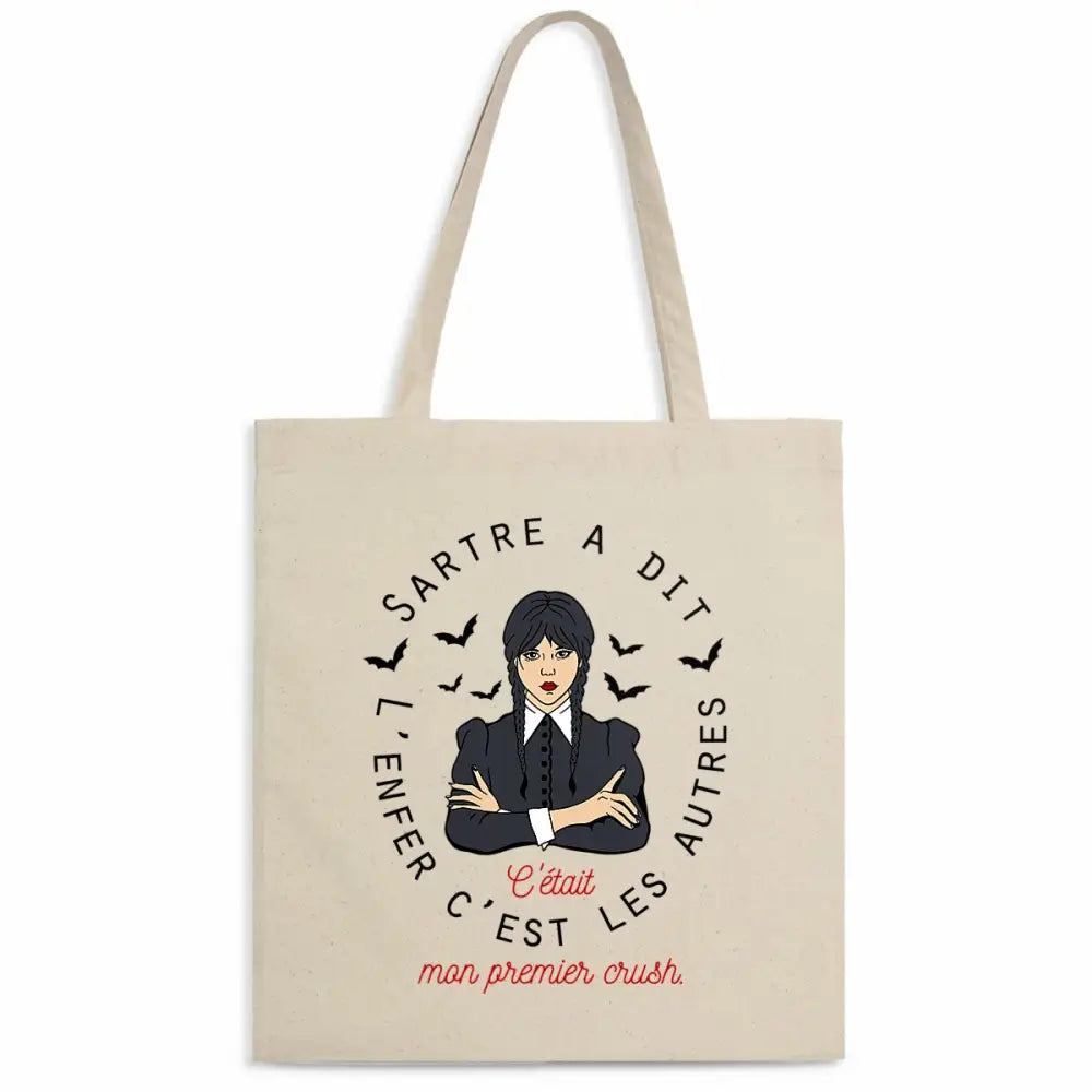 Totebag en Coton Bio L'enfer c'est les autres