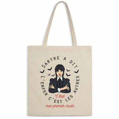 Totebag en Coton Bio L'enfer c'est les autres