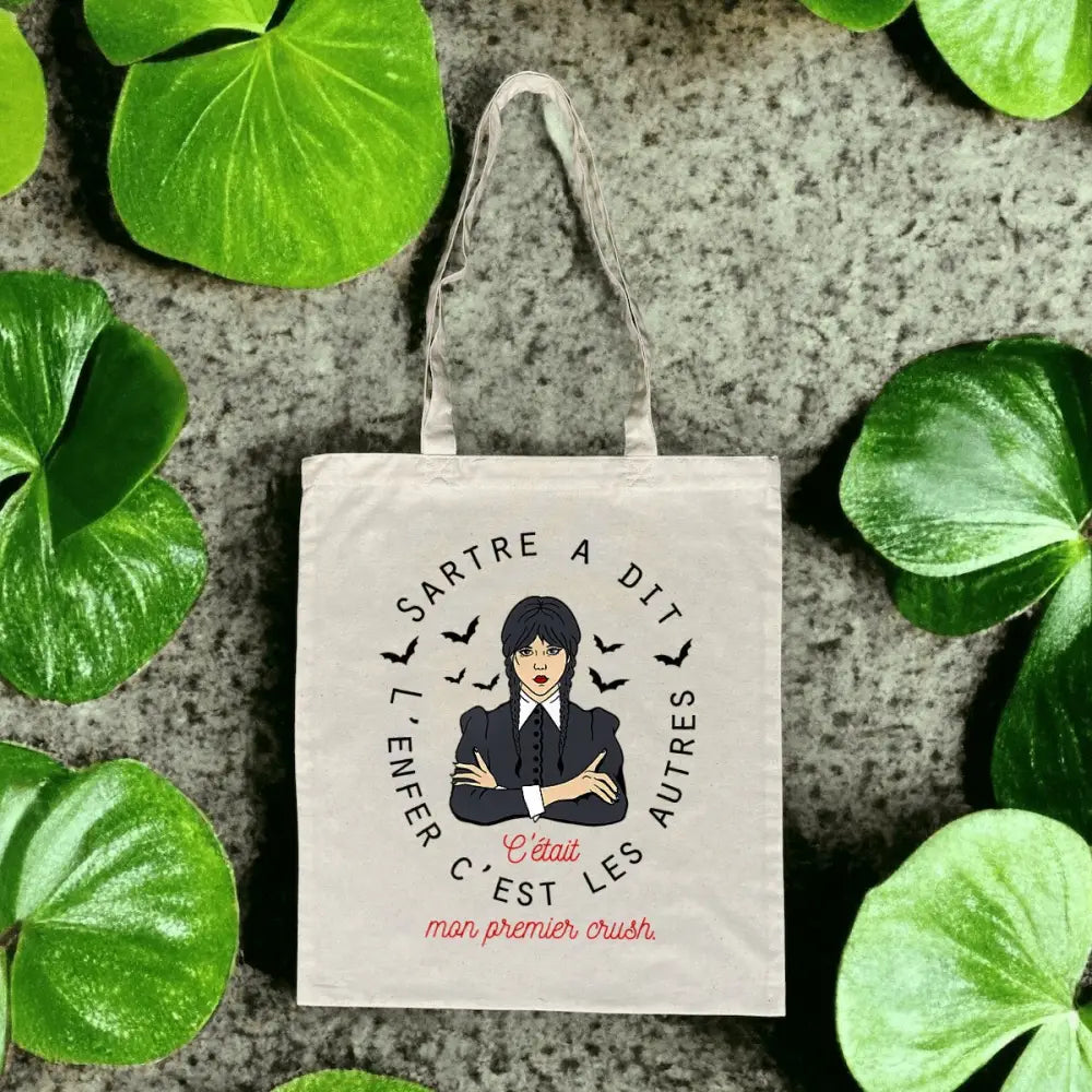 Totebag en Coton Bio L'enfer c'est les autres