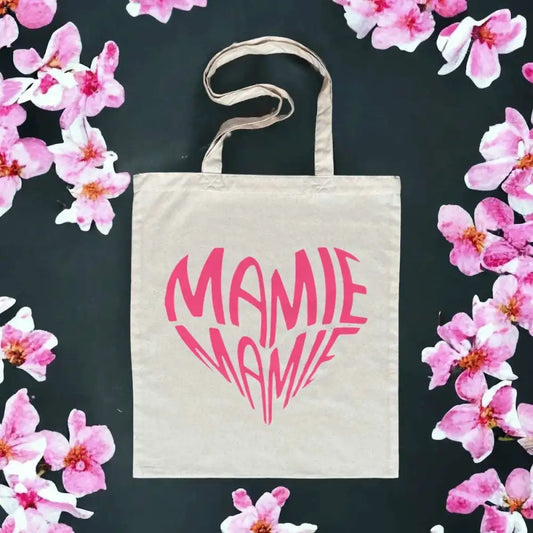 Totebag en Coton Bio Mamie cœur