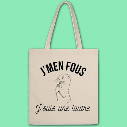 Totebag J'men fous j'suis une loutre