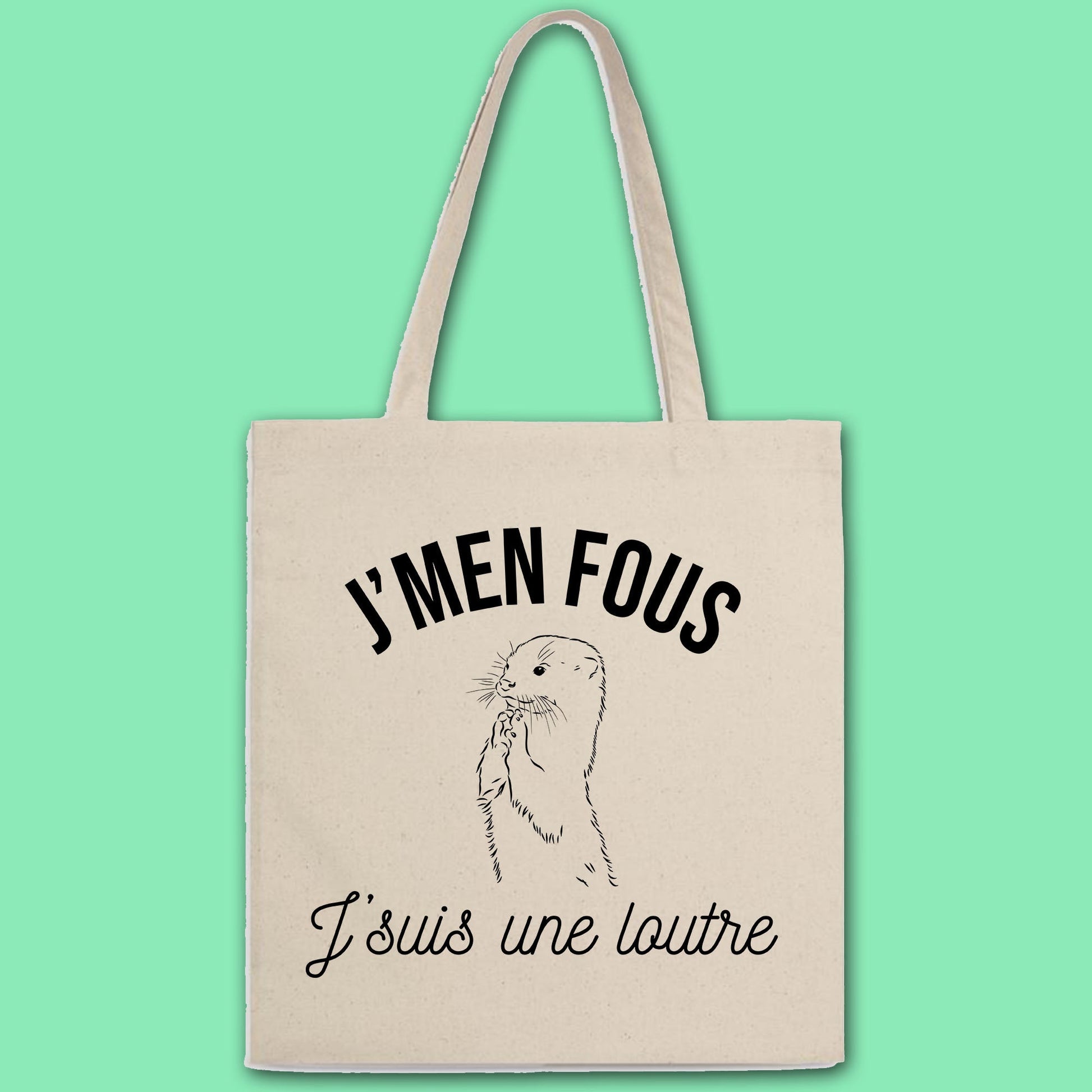 Totebag J'men fous j'suis une loutre