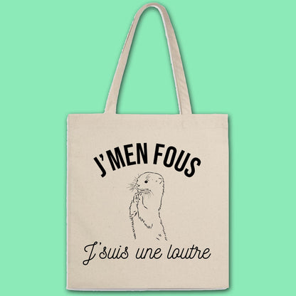 Totebag J'men fous j'suis une loutre