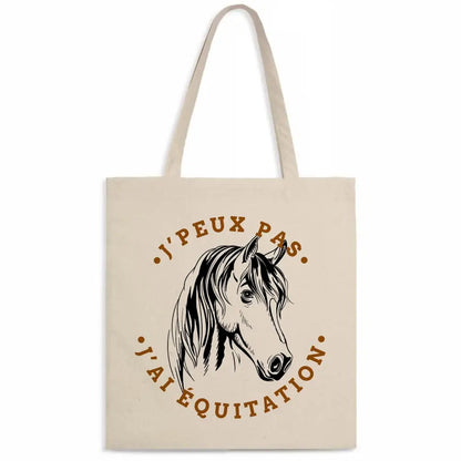 Totebag J'peux pas j'ai équitation T-Pop