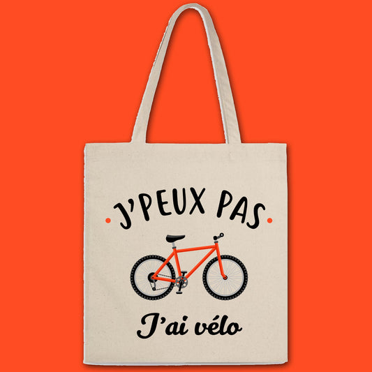 Totebag J'peux pas j'ai vélo