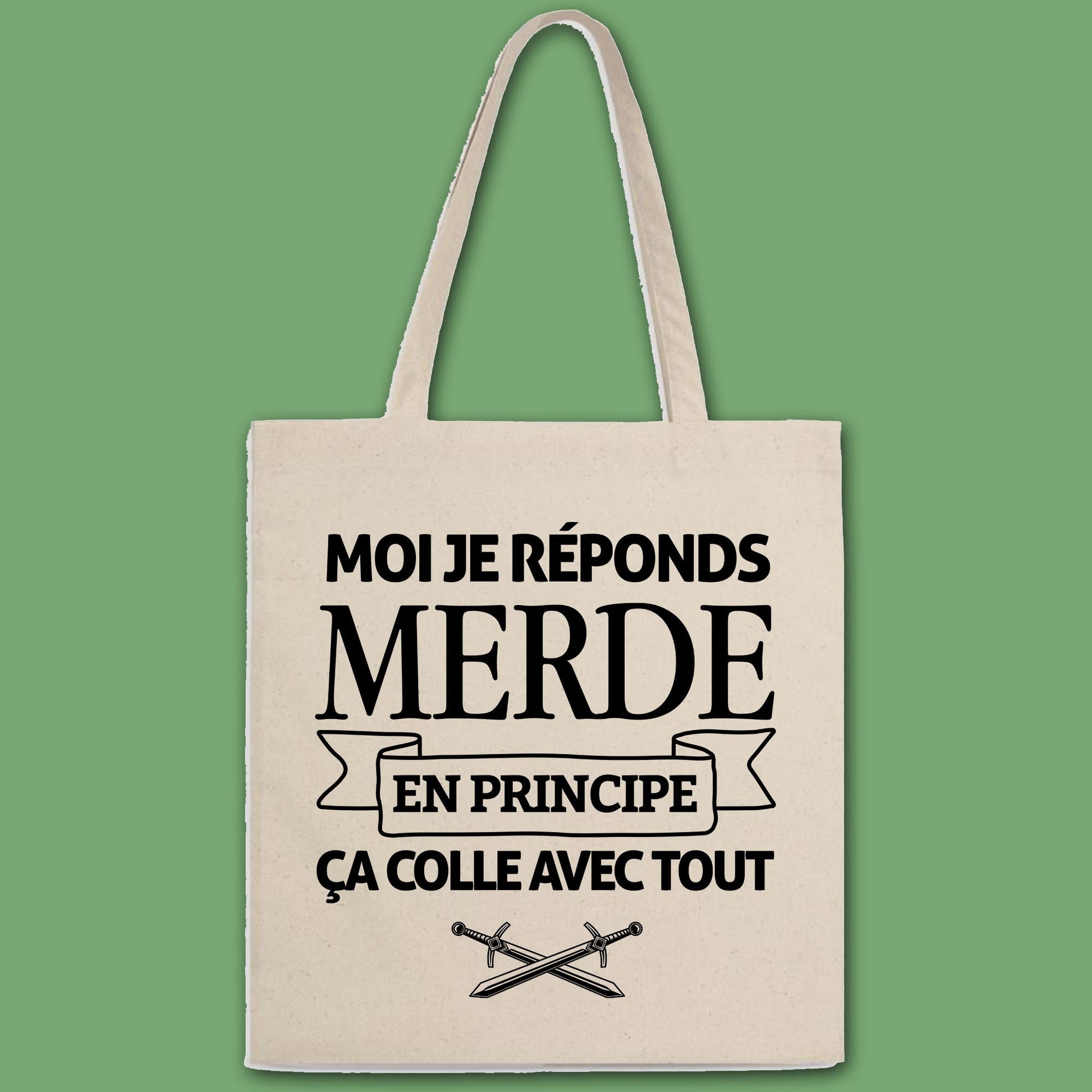 Totebag Moi je réponds merde