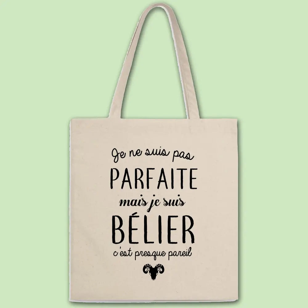 Totebag Pas parfaite mais bélier