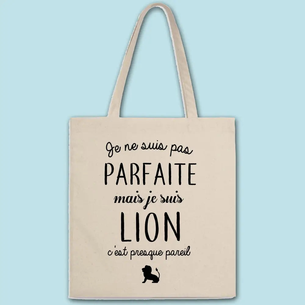 Totebag Pas parfaite mais lion