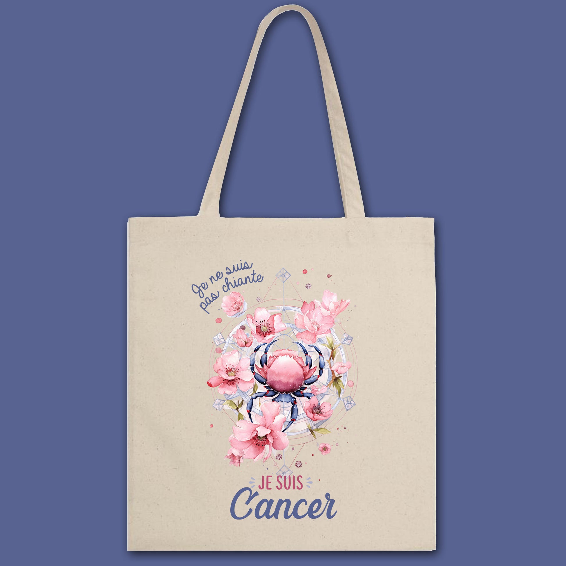 Totebag en coton biologique Je ne suis pas chiante je suis signe astrologique